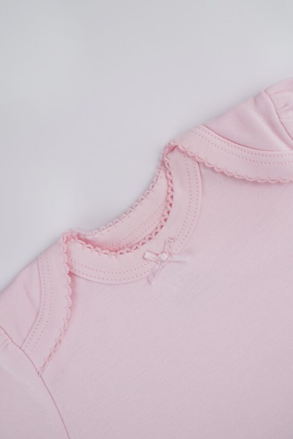 Body Manga Corta Niña Rosado Claro