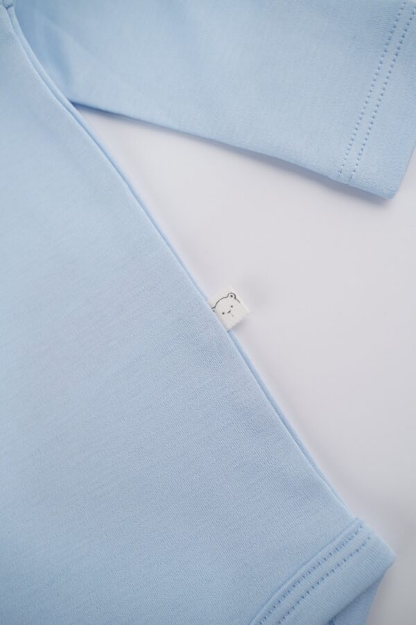 Body Manga Larga Niño Celeste Claro