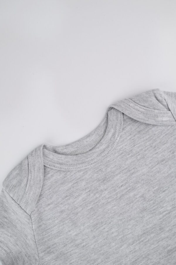 Body Manga Corta Niño Gris Jaspeado