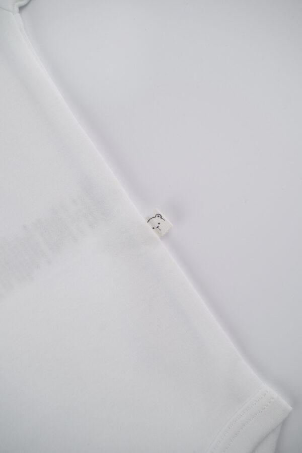 Body Manga Corta Niño Blanco Cremoso