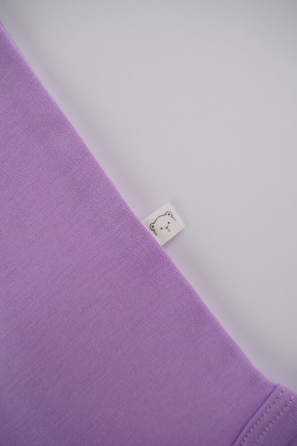 Body Manga Corta Niña Lila Pastel