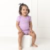 Body Manga Corta Niña Lila Pastel