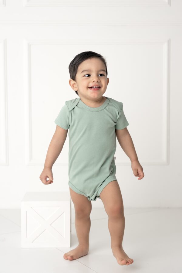 Body Manga Corta Niño Verde Menta