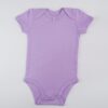 Body Manga Corta Niña Lila Pastel