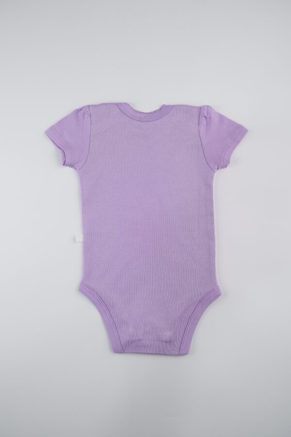 Body Manga Corta Niña Lila Pastel
