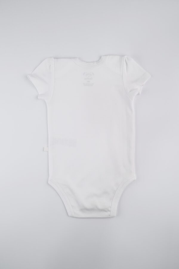 Body Manga Corta Niña Blanco Cremoso