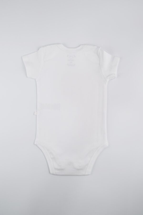 Body Manga Corta Niño Blanco Cremoso