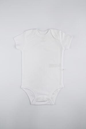 Body Manga Corta Niño Blanco Cremoso