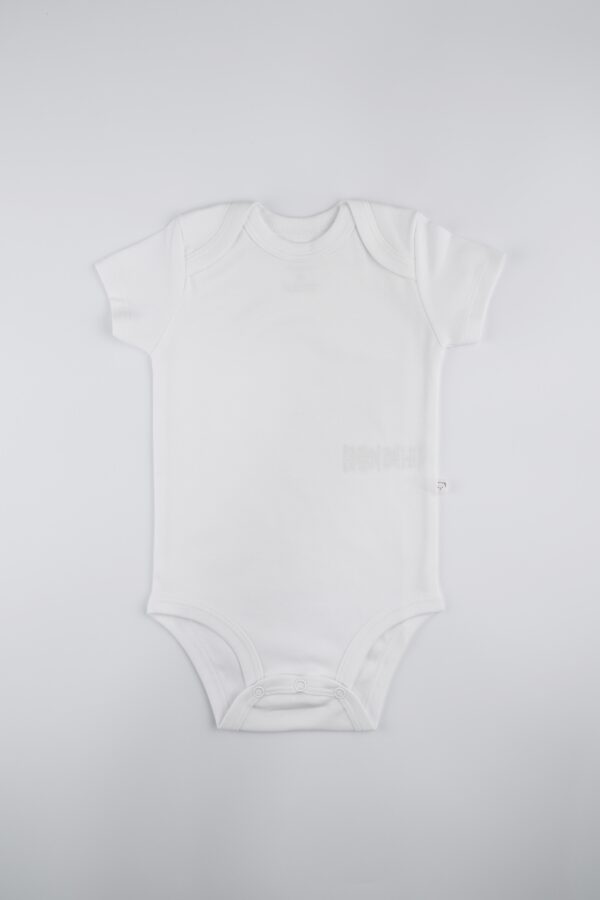 Body Manga Corta Niño Blanco Cremoso