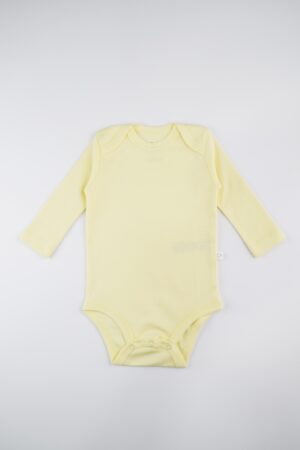 Body Manga Larga Unisex Amarillo Claro