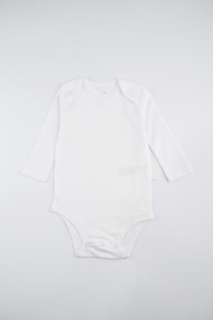 Body Manga Larga Unisex Blanco Cremoso