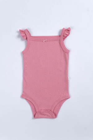 Body de Tiritos con Volados Niña Palo de Rosa