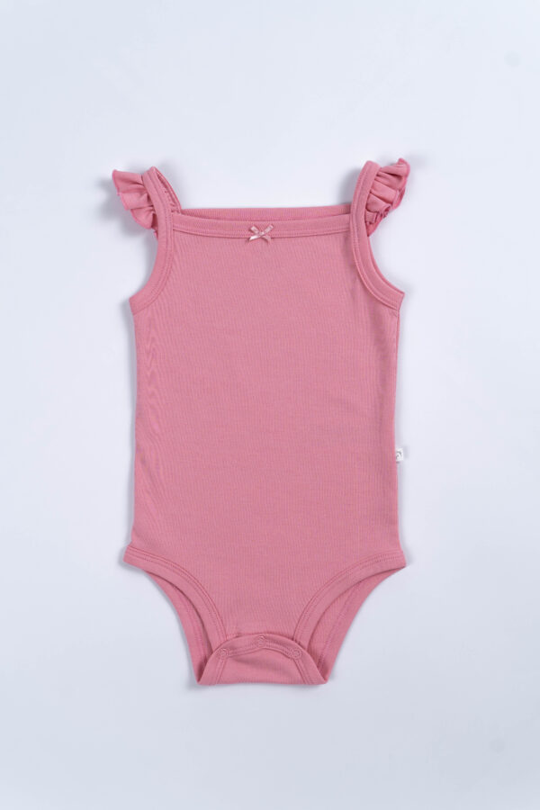 Body de Tiritos con Volados Niña Palo de Rosa