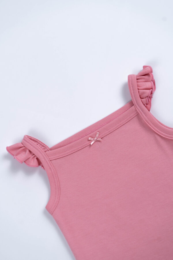 Body de Tiritos con Volados Niña Palo de Rosa