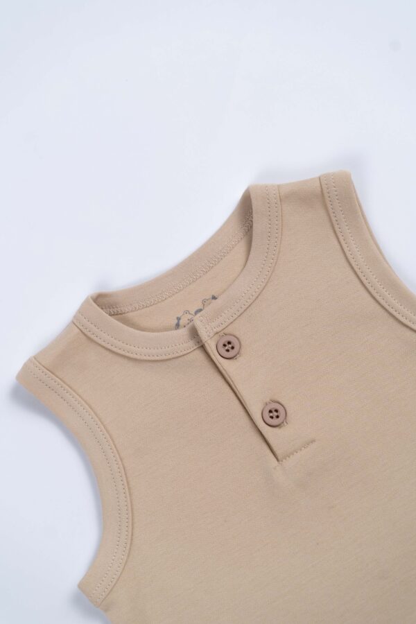 Body Manga Cero Niño Camel Claro